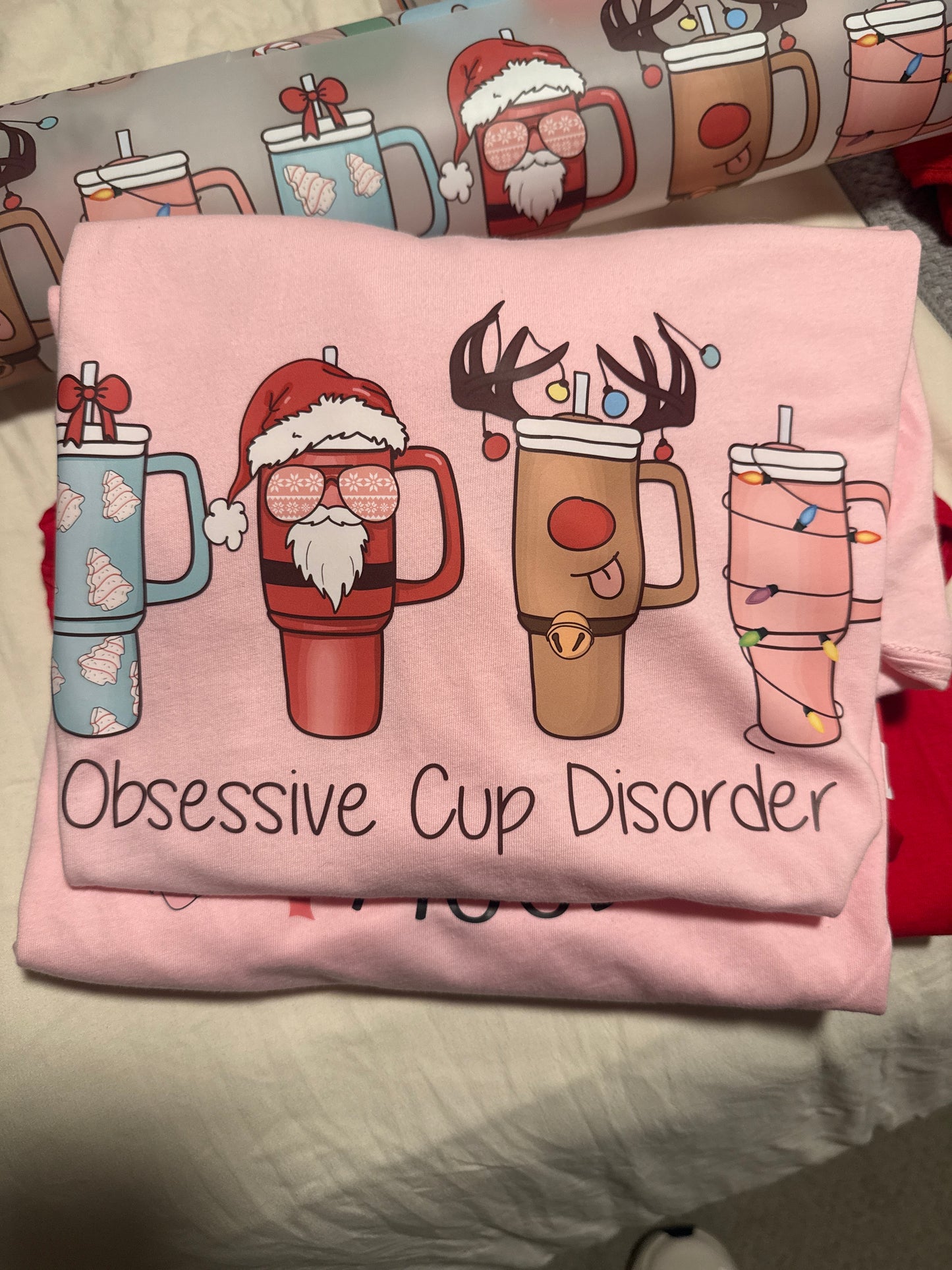 Pink v-neck short sleeve shirt (Copy)