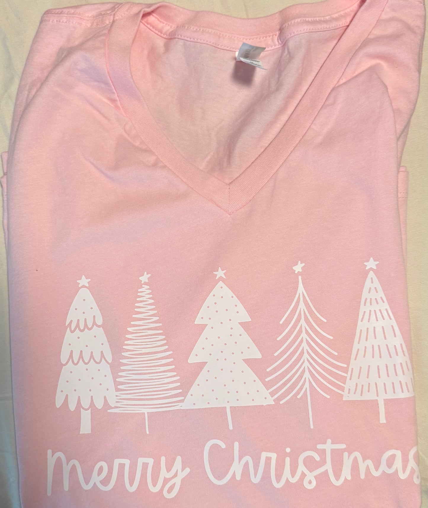 Pink v-neck short sleeve shirt (Copy)