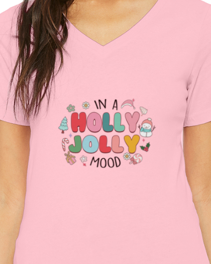 Pink v-neck short sleeve shirt (Copy)